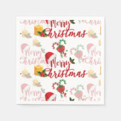 Merry Christmas Calligraphy Script Serviette (Vorderseite)
