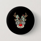 Merry Christmas Camo Reindeer Bow Girl Women Kid H Button (Vorderseite)