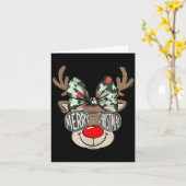Merry Christmas Camo Reindeer Bow Girl Women Kid H Karte (Gelbe Blume)