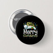 Merry Christmas Camouflage Santa Hat Xmas Family M Button (Vorne & Hinten)