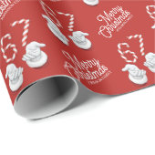 Merry Christmas Candy Cane 6-7 Meme Pattern Geschenkpapier (Rolleneckpunkt)
