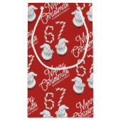 Merry Christmas Candy Cane 6-7 Meme Pattern Kleine Geschenktüte (Rückseite)