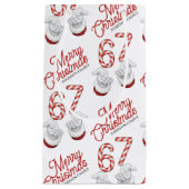 Merry Christmas Candy Cane 6-7 Meme Pattern Kleine Geschenktüte (Vorderseite)