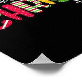 Merry Christmas Candy Cane Christ Holiday Faith  Poster (Ecke)