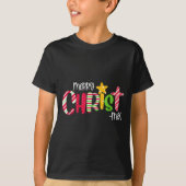 Merry Christmas Candy Cane Christ Holiday Faith T-Shirt (Vorderseite)