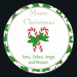 Merry Christmas Candy Cane Collection Stickers<br><div class="desc">Candy Cane Collection Aufkleber hinzufügen Namen zu diesen festlichen Geschenkaufklebern</div>