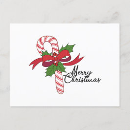 Merry Christmas Candy Cane Feiertagspostkarte