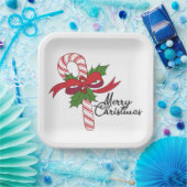 Merry Christmas Candy Cane Pappteller (Party)