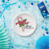 Merry Christmas Candy Cane Pappteller (Party)