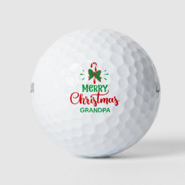 Merry Christmas Candy Cane Personalisiert Name Golfball