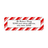 Merry Christmas Candy Cane Rücksendeadresse (Vorne)