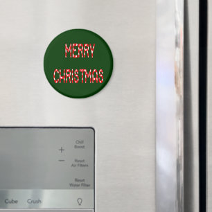 Merry Christmas Candy Cane Schriftart Magnet