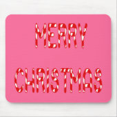 Merry Christmas Candy Cane Schriftart Mousepad (Vorne)