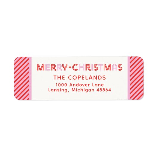 Merry Christmas Candy Cane Stripe Custom (Vorne)