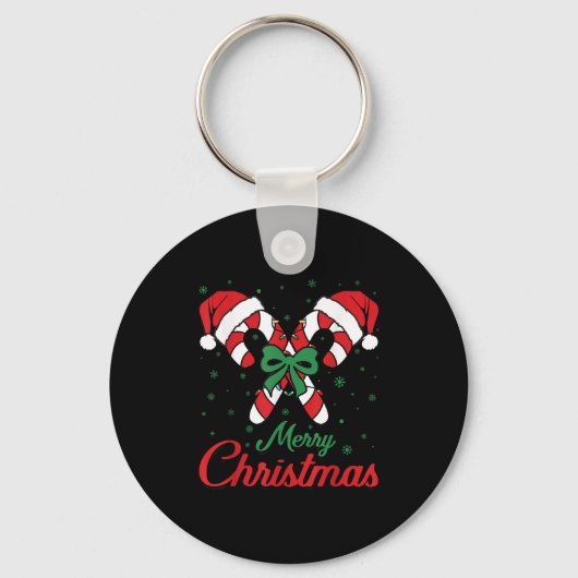 Merry Christmas Candy Cane Xmas Lights Toddlers Me Schlüsselanhänger (Vorderseite)