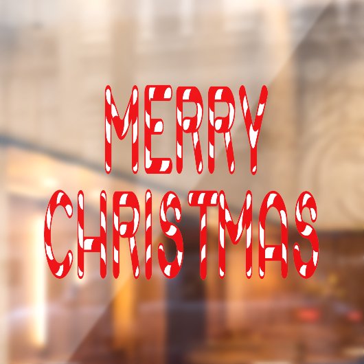 Merry Christmas Candy Cane Zuhause & Store 11x8 Vi Fensteraufkleber (Blatt 2)