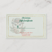 Merry Christmas Candy Store Gift Certificate Visitenkarte (Vorderseite)