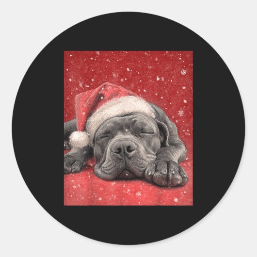 Merry Christmas Cane Corso  Runder Aufkleber (Vorderseite)