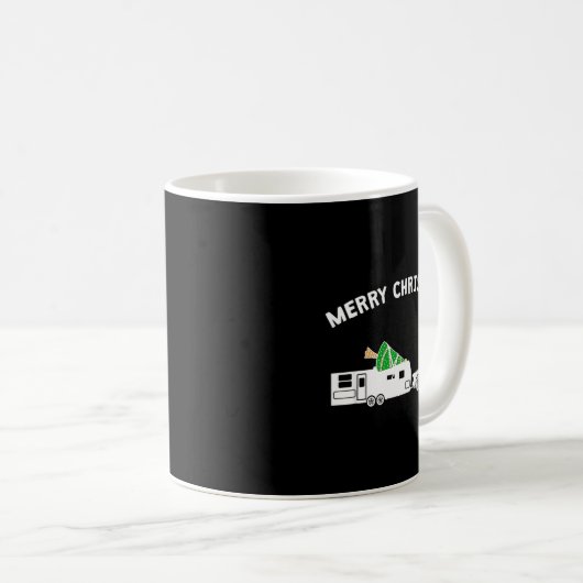 Merry Christmas - Caravan Camper Rv Trailer Christ Kaffeetasse (VorderseiteRechts)