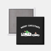 Merry Christmas - Caravan Camper Rv Trailer Christ Magnet (Vorderseite/Rückseite)