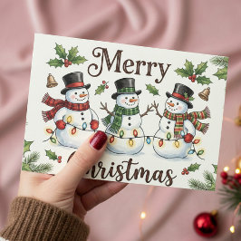 Merry Christmas Card – Custom Name message Modern Feiertagskarte