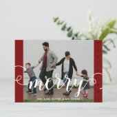 Merry CHRISTMAS Card Einladung (Stehend Vorderseite)