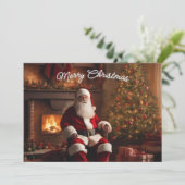 Merry Christmas Card – Elegant & Festive Feiertagskarte (Stehend Vorderseite)