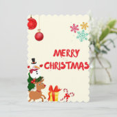 MERRY CHRISTMAS CARD FEIERTAGSKARTE (Stehend Vorderseite)