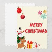 MERRY CHRISTMAS CARD FEIERTAGSKARTE (Vorne/Hinten)