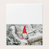 Merry Christmas Card Gnome Red Hat (Außenseite Aufgefaltet)