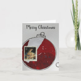 Merry Christmas Card - hand drawn ornament 2020-10 Dankeskarte