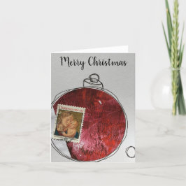 Merry Christmas Card - hand drawn ornament 2020-12 Dankeskarte