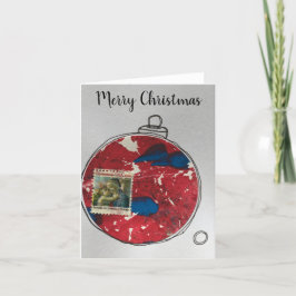 Merry Christmas Card - hand drawn ornament 2020-6 Dankeskarte
