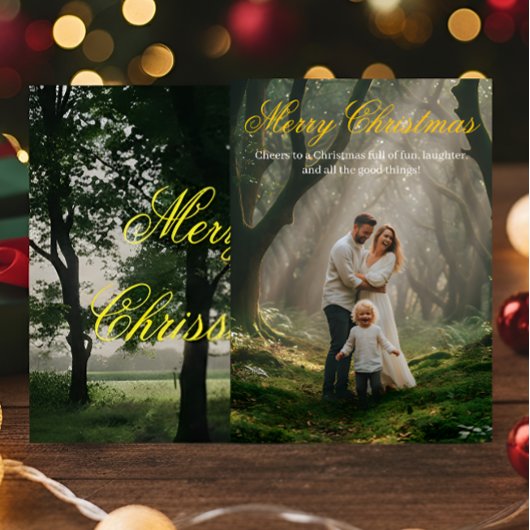 "Merry Christmas Card & Happy New Year Greetings" Dankeskarte