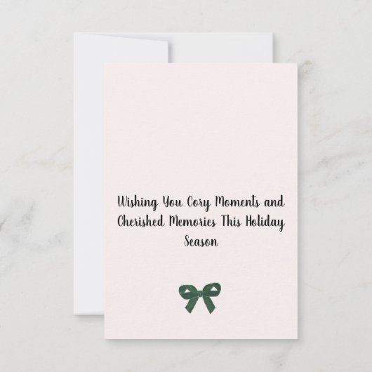 Merry Christmas Card Template, Family Photo Dankeskarte (Rückseite)