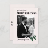 Merry Christmas Card Template, Family Photo Dankeskarte (Vorne/Hinten)