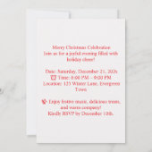 Merry Christmas Cardinal Einladung (Rückseite)