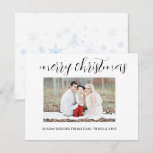 MERRY CHRISTMAS CARDS SIMPLE  FEIERTAGSKARTE (Vorne/Hinten)