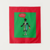 MERRY CHRISTMAS CARICATURE MAN WANDTEPPICH (Vorderseite)