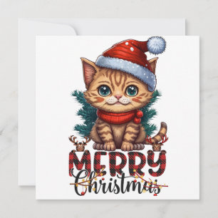 Merry Christmas Cat 2025 Feiertagskarte