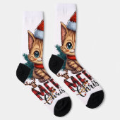 Merry Christmas Cat 2025 Socken (Rechts)