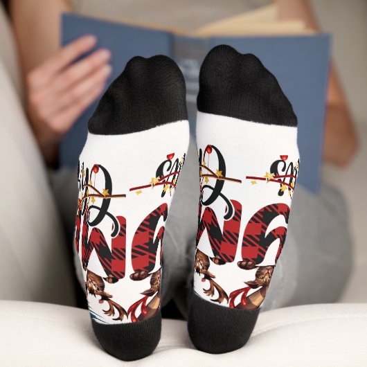 Merry Christmas Cat 2025 Socken (Unterseite)