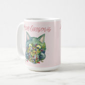 Merry Christmas Cat Kaffeetasse (Vorderseite Links)