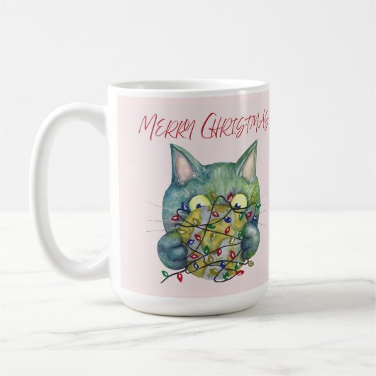  Merry Christmas Cat Kaffeetasse (Links)