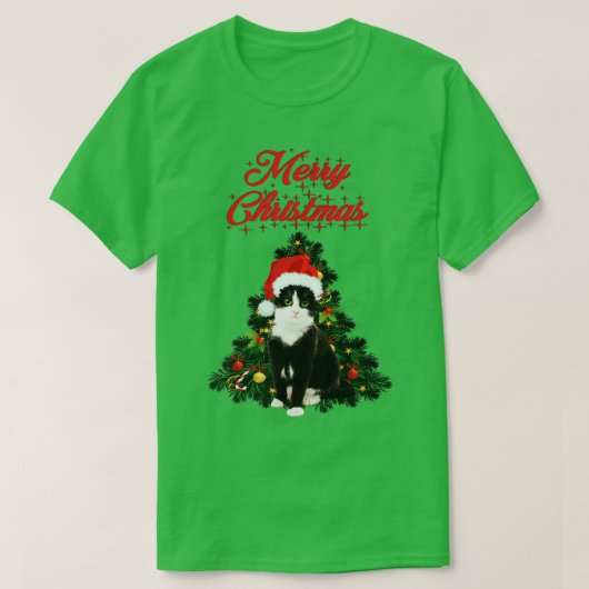 MERRY CHRISTMAS CAT T-Shirt (Design vorne)