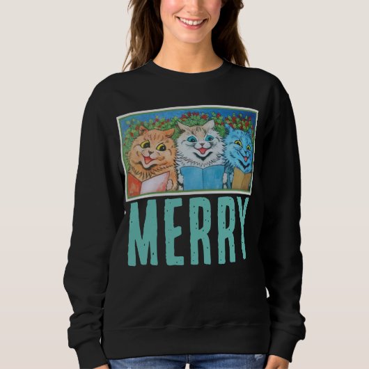 MERRY CHRISTMAS CATCATS LOUIS WAIN T - SHIRT (Vorderseite)