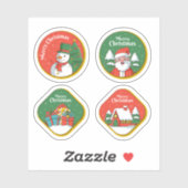 Merry christmas celebration sticker collection (Blatt)