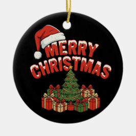 Merry Christmas Ceramic Ornament