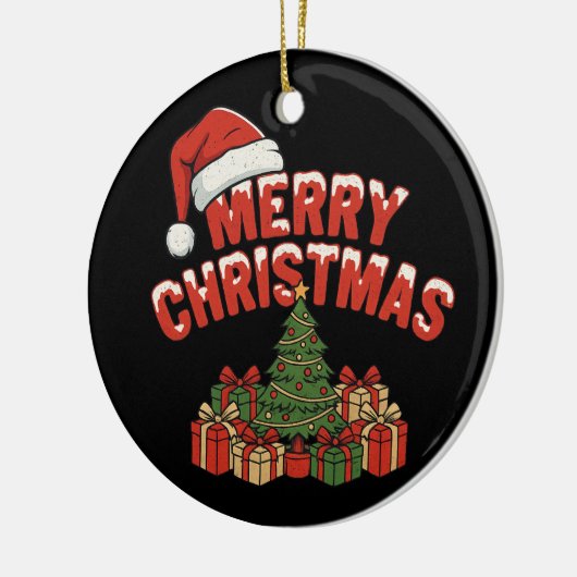 Merry Christmas Ceramic Ornament (Links)