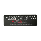 Merry Christmas Chalkboard Address Labels (Vorne)